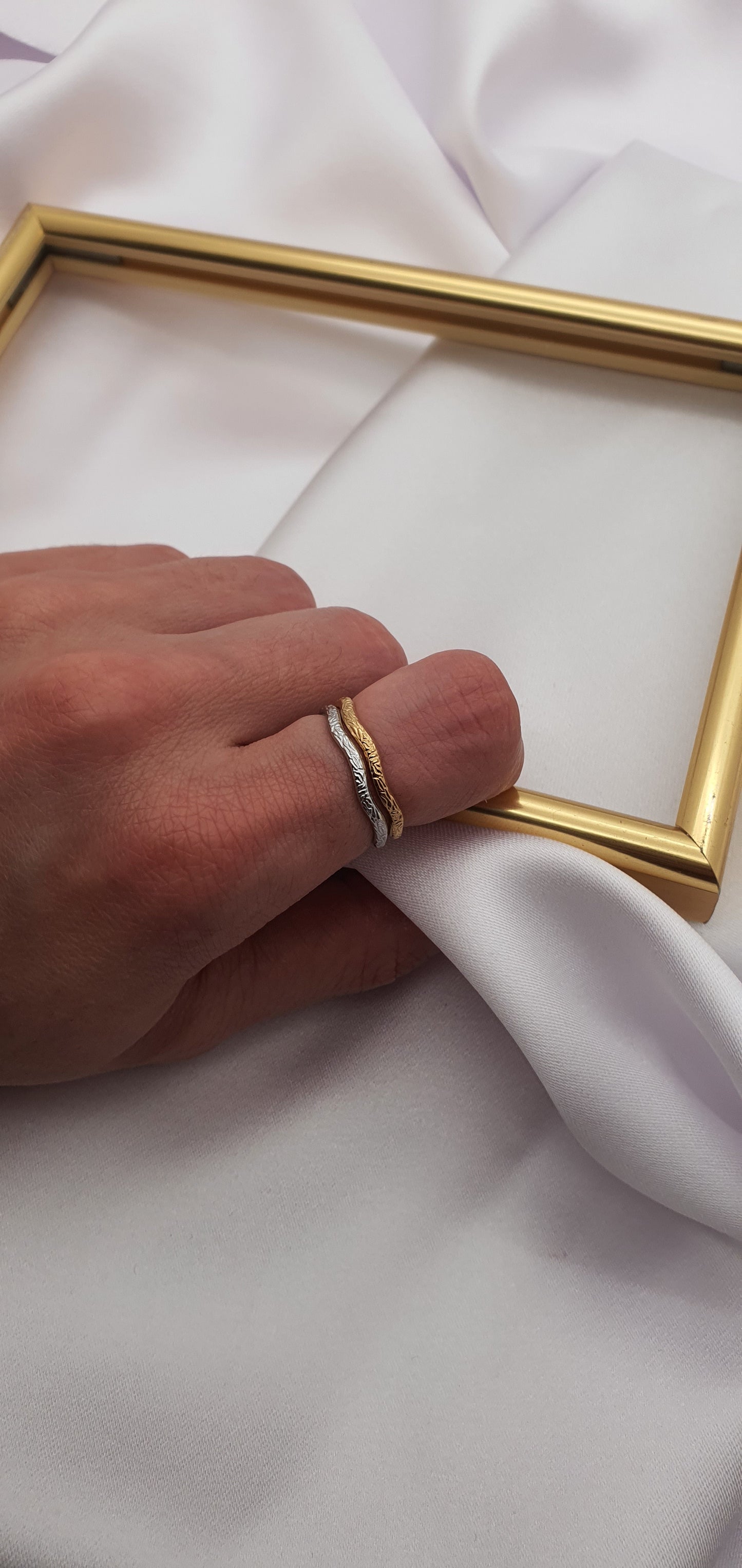"AIRY" ADJUSTABLE RING | GOLD / SILVER