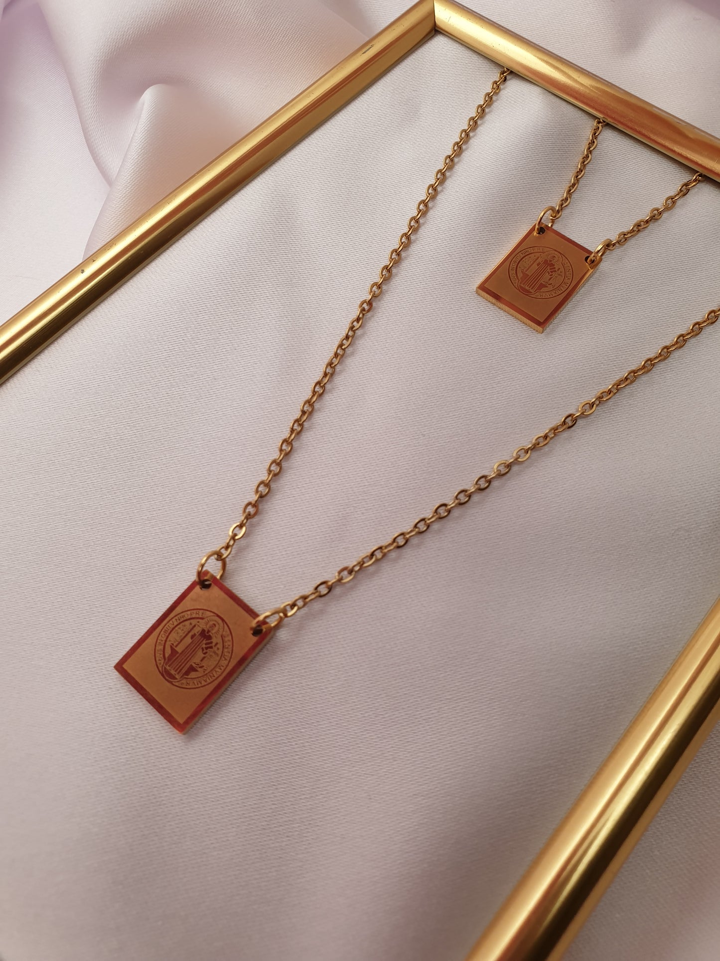 "PHARAOH'S SECRET SCAPULARIS" PENDANT NECKLACE | GOLD / SILVER