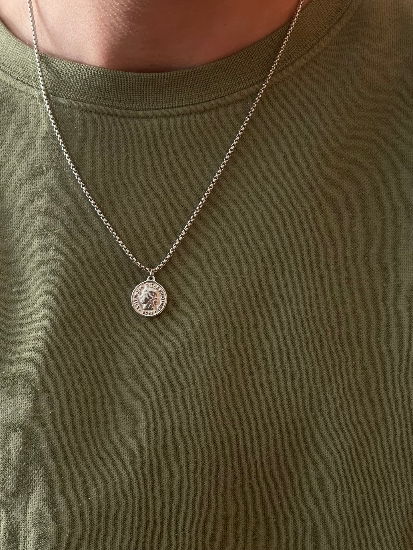 "HELVETICA" PENDANT NECKLACE | SILVER