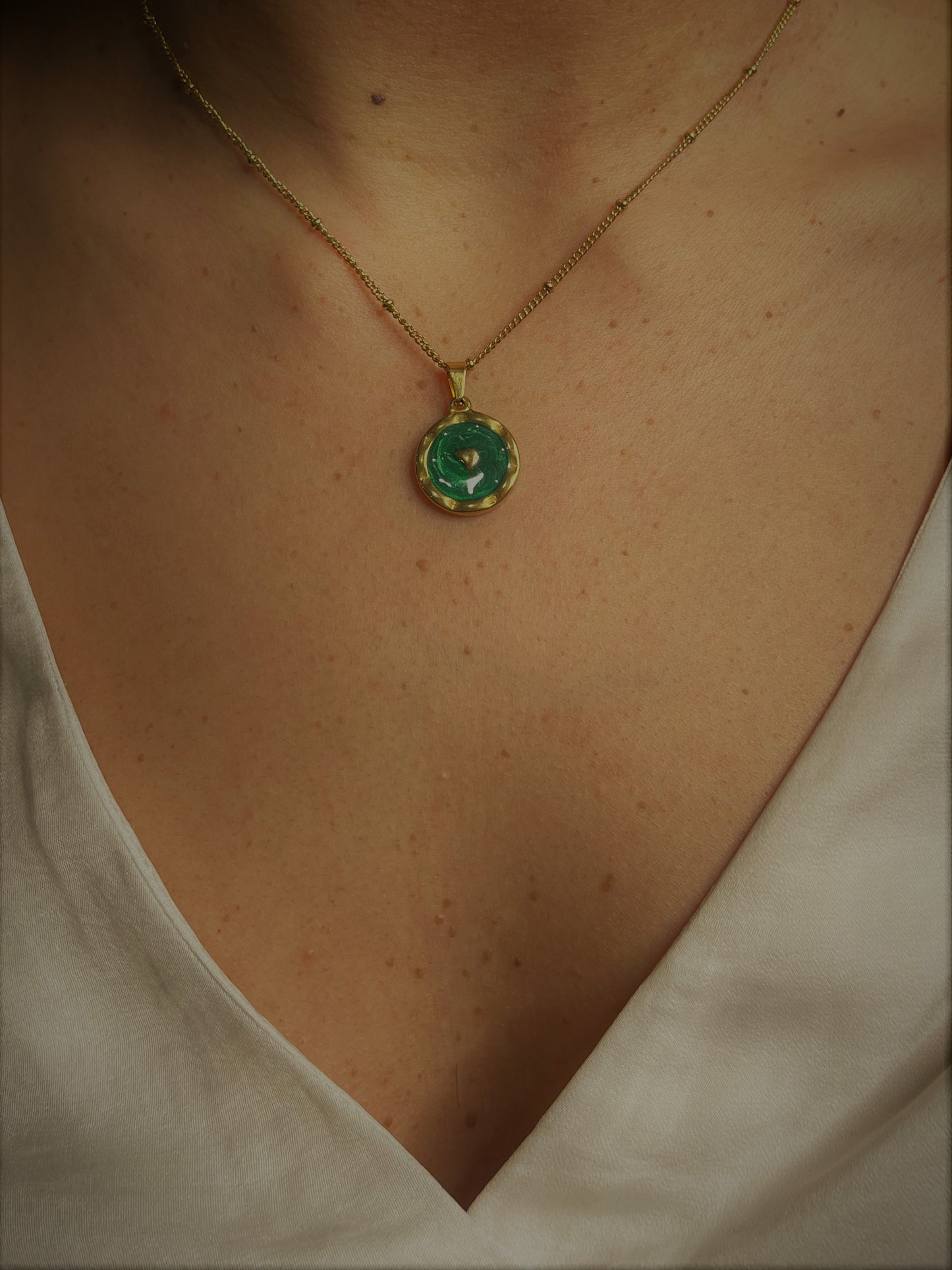 "KRYPTONITE" PENDANT NECKLACE