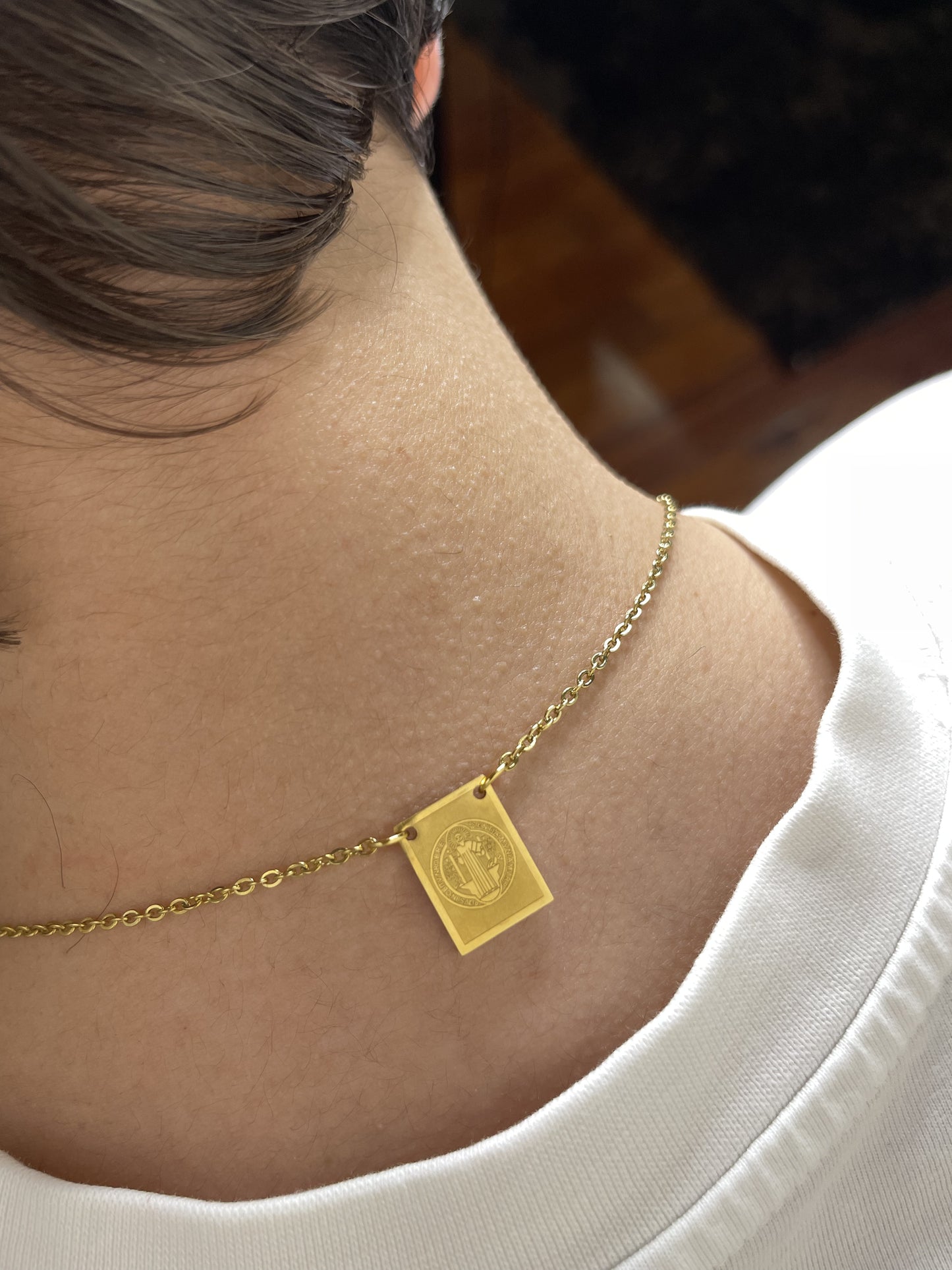 "PHARAOH'S SECRET SCAPULARIS" PENDANT NECKLACE | GOLD / SILVER