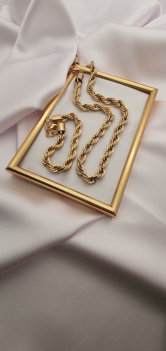 VALENTINE´S PACK | "GOLD ROPE" | NECKLACE + BRACELET