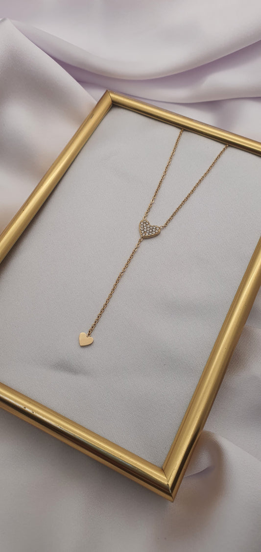 "MY HEART BENDS OUT FOR YOU" NECKLACE | GOLD / SILVER